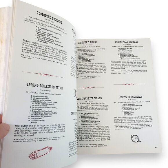 Favorite Recipes of California Winemakers 1981 Paperback Cookbook Illustrated - Picture 15 of 16